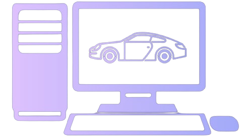 Computadora con un auto